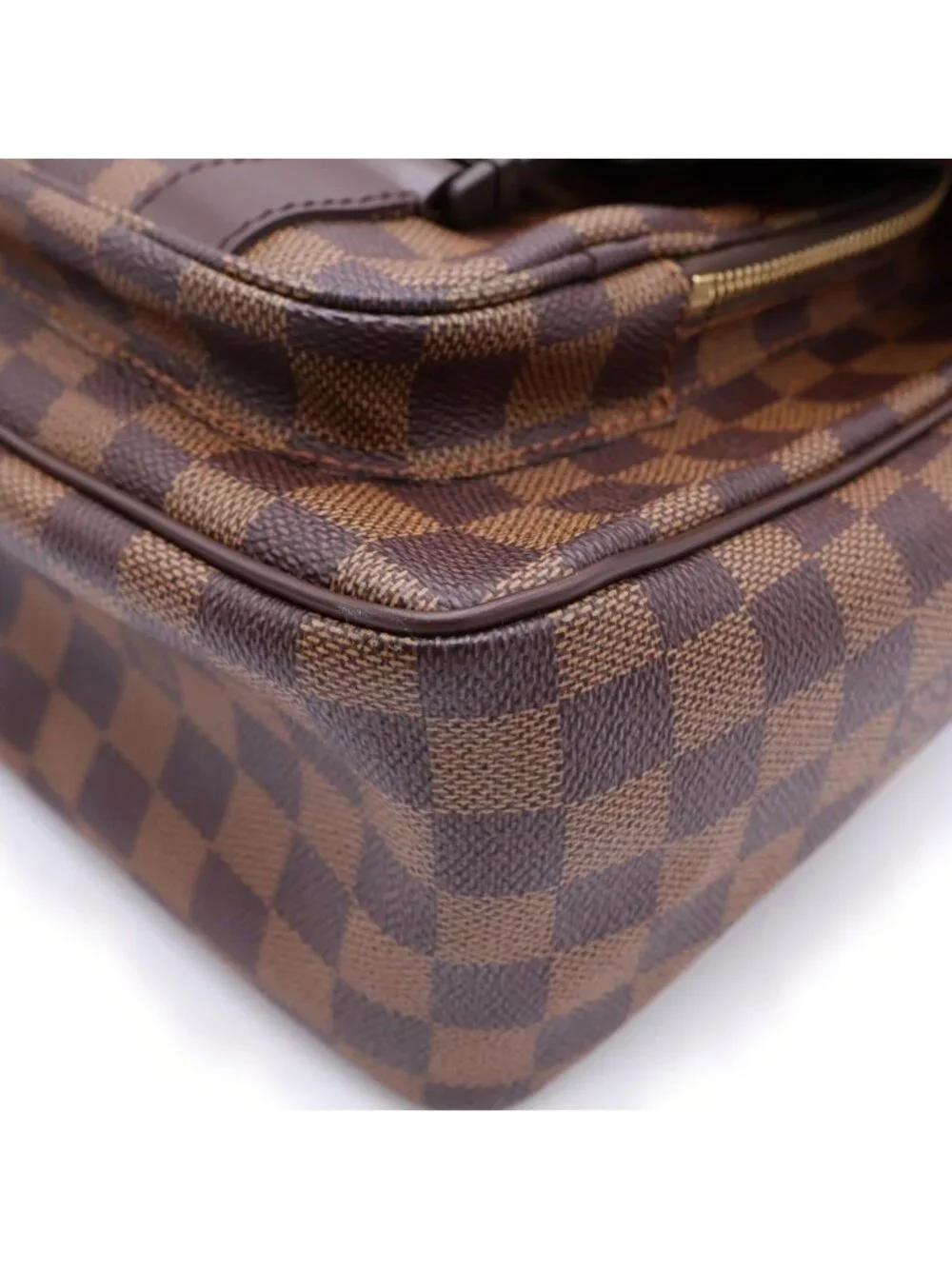 Louis Vuitton Messenger Melville Damier Leather Shoulder Bag Brown